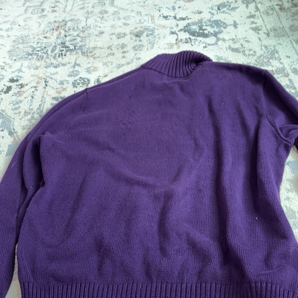 Ralph Lauren Deep Purple Knit Sweater size xl - Picture 6 of 6